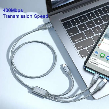 ROMOSS 3-in-1 Cable for Charging Devices at Home and Travel | Syndmart
