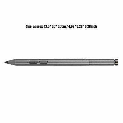 Bluetooth Stylus for Writing and Sketching on Lenovo Devices - slim gray pen with two side buttons and fine tip for precise drawing