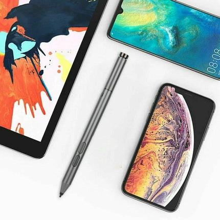Bluetooth Stylus for Writing and Sketching on Lenovo Devices showcasing slim metal stylus next to tablet and smartphones for precise drawing and note-taking