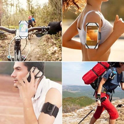 Armband Phone Holder For Sports, Fits 4.5-7 Inch Phones, 3-In-1 Design For Running And Cycling — adjustable secure armband for biking, running, gym