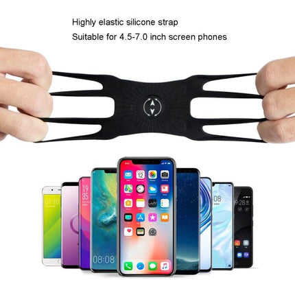 Sports Arm Bag For 4.5-7 Inch Phones showing elastic silicone strap securing multiple smartphone sizes for running and outdoor activities