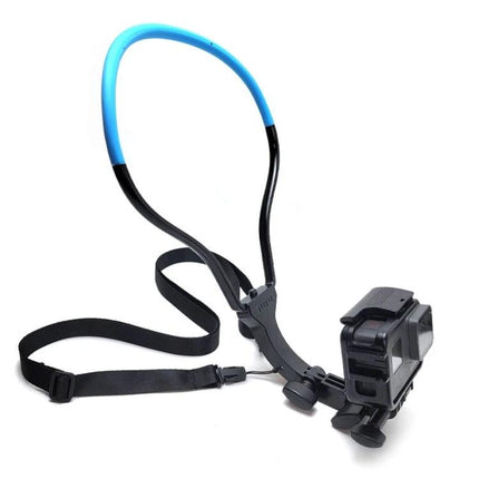 TUYU Neck Strap for Hands-Free Video Recording During Activities worn around neck with phone/camera mount for hiking jogging and stable recording