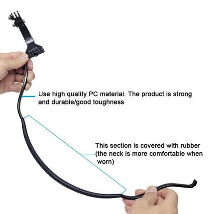 TUYU Neck Strap for Hands-Free Video Recording During Activities - flexible PC and rubber-covered comfort for hiking, jogging, hands-free phone filming