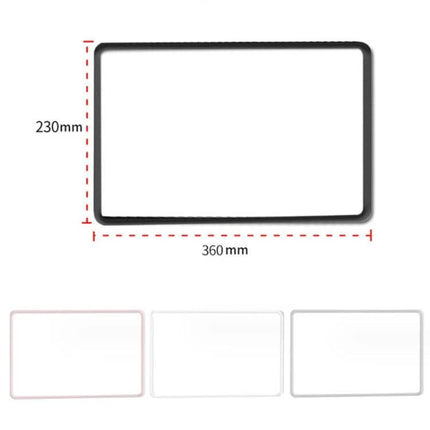Tesla Model Three And Y Screen Bumper Protective Cover Black – black silicone bumper frame 360x230mm, precise 1:1 fit to protect Model 3/Y screen edges