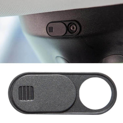 Camera Privacy Protection Sticker Cover for Tesla Cars installed over Model 3/Model Y webcam, black ABS sliding privacy camera cover