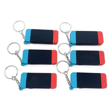 Gamepad Keychain Silicone Pendant For Everyday Decoration - compact silicone gamepad keyring in red and blue for backpacks, keys, and bags