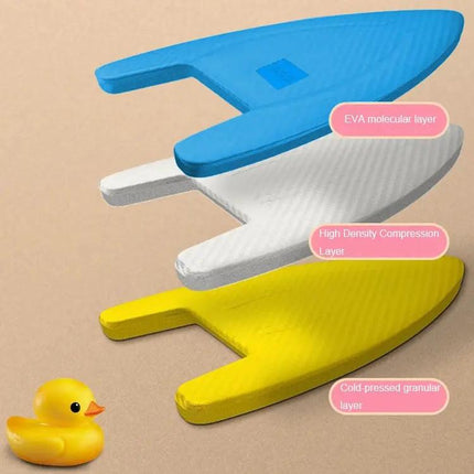 EVA Kids A-Shape Swim Kickboard Float Board Blue And Yellow | Syndmart