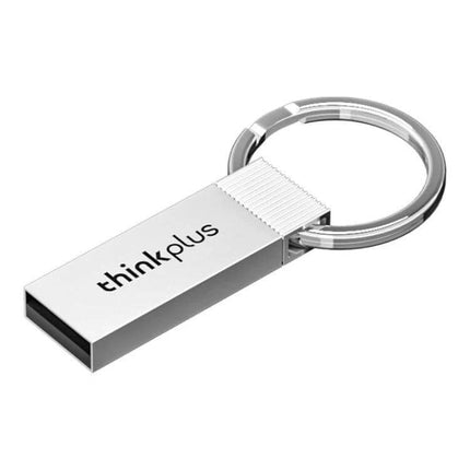 Lenovo ThinkPlus Hanging Portable Metal USB Flash Drive on keyring, compact metal design for secure travel storage