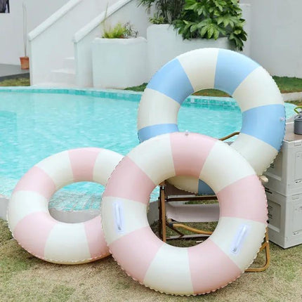 Thickened PVC Kids Swim Ring Inflatable 60-90cm With Handle | Syndmart