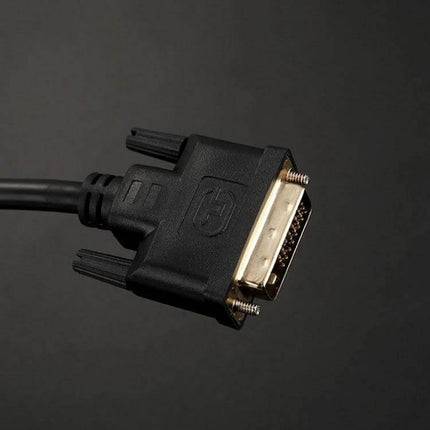 HDMI to DVI Cable for Connecting Computers and Monitors, 3 Meters — gold-plated DVI connector on black cable for reliable video between PC and monitor