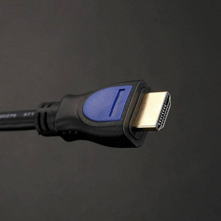 HDMI to DVI Cable for Connecting Computers and Monitors, 3 Meters - close-up of HDMI connector with gold-plated tip and sturdy jacket