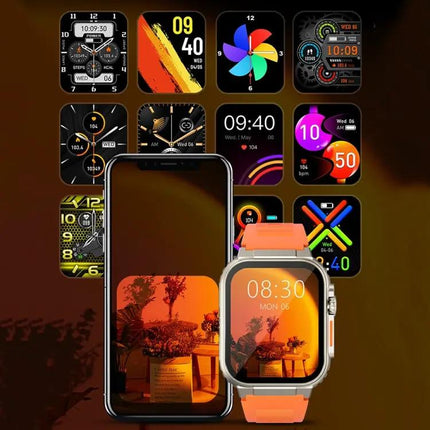 1.96 Inch Smartwatch Health Monitoring With Bluetooth Call