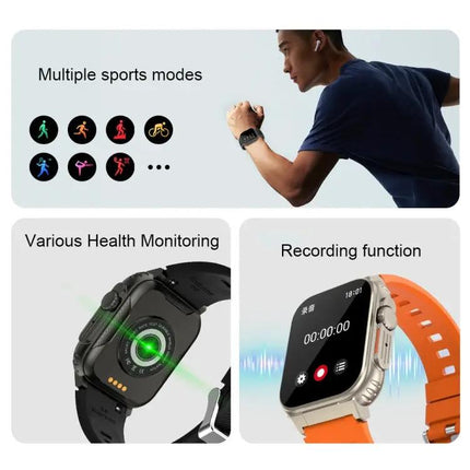 1.96 Inch Smartwatch Health Monitoring With Bluetooth Call