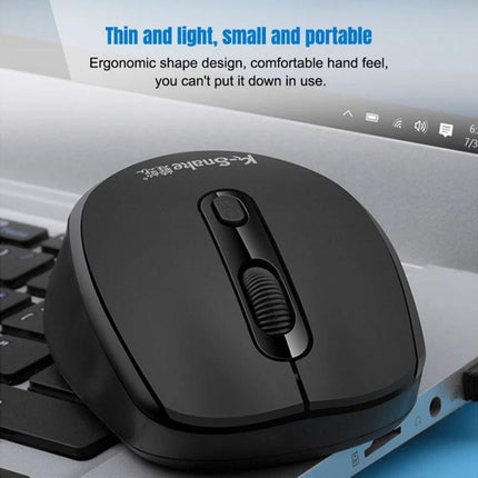 K-Snake Wireless Keyboard and Mouse Set in Black and White for Office Use - black wireless mouse on laptop reducing cable clutter, USB receiver ready