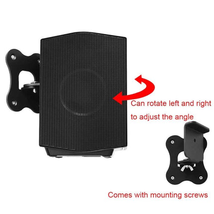 Wall Mount For Samsung Soundbar Speakers Neutral Low Profile Finish compact wall bracket rotates for ear-level placement, frees shelf space