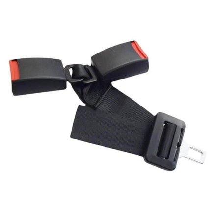 Car Rear Seat Belt Connector for Two Seats, Simple to Use - detachable ABS and steel dual-seat buckle for family cars