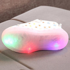 Glow-in-the-Dark Starry Sneakers for Kids - Lightweight Soft Sole Footwear for Boys and Girls