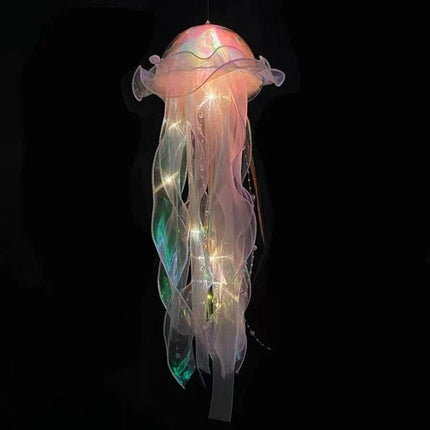 Jellyfish Ambient Light for Home and Festive Gatherings hanging decorative glowing jellyfish lamp creating warm, whimsical atmosphere