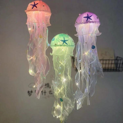 Jellyfish Ambient Light for Home and Festive Gatherings glowing jellyfish-shaped decorative spheres with soft pastel lights for cozy tables and kids’ rooms