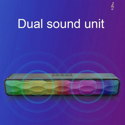Compact Bluetooth Home Speaker For Everyday Listening with dual sound unit and stereo drivers producing balanced mids and bass