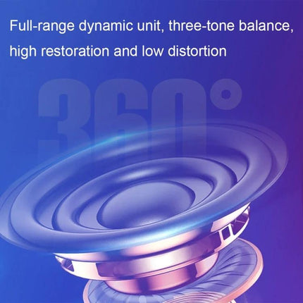 Compact Bluetooth Home Speaker For Everyday Listening showing 360° full-range dynamic driver, three-tone balance and low distortion