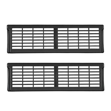 Car Underseat Vent Protection Cover For Tesla Model Y And Model 3 black ABS skeletonized grille pair protecting underseat vents from dust and debris