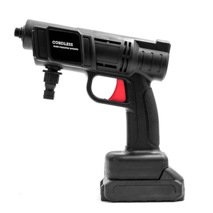 HILDA Cordless High Pressure Water Torch For Car Cleaning - black cordless water torch with adjustable spout and foam nozzle