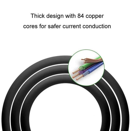 Cup Car Charger With Dual USB Ports For Phone And Tablet showing thick cable design with 84 copper cores for safer current conduction