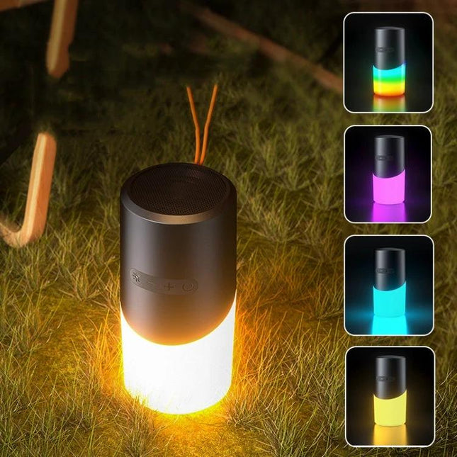 Bluetooth Speaker With Ambient Mood Lighting For Home Use showcasing compact 360° sound and multicolor mood lights