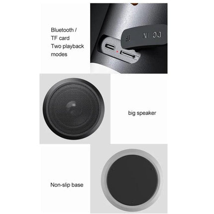 Bluetooth Speaker With Ambient Mood Lighting For Home Use with USB-C, TF card slot, 360° driver, non-slip base