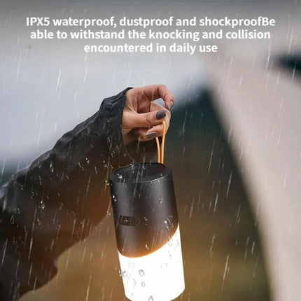Bluetooth Speaker With Ambient Mood Lighting For Home Use in rain, IPX5 waterproof portable speaker with glow and handle, 5W 360° sound
