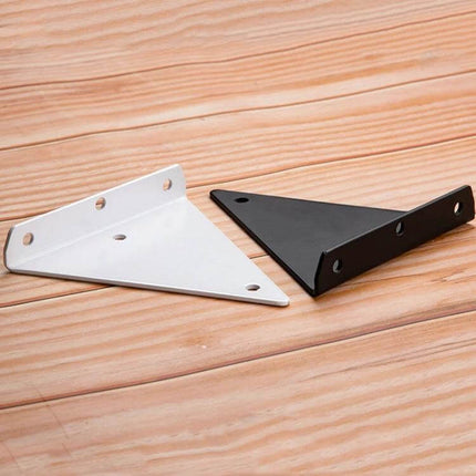 Load Bearing Invisible Triangle Wall Shelf Bracket 280x170mm Black - black and white cold-rolled steel brackets on wooden surface