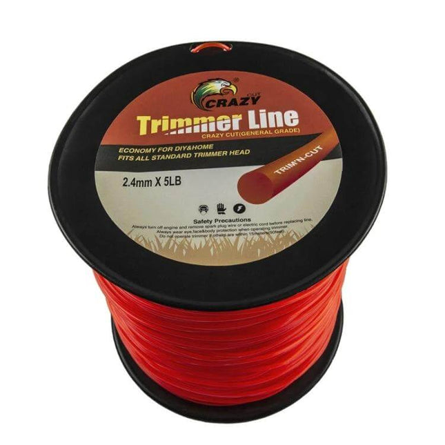 Line Shaft Grass Rope Nylon Cutting Rope 2.4mm Round red trimmer line spool for lawn edging, durable nylon, fits most light gasoline engines