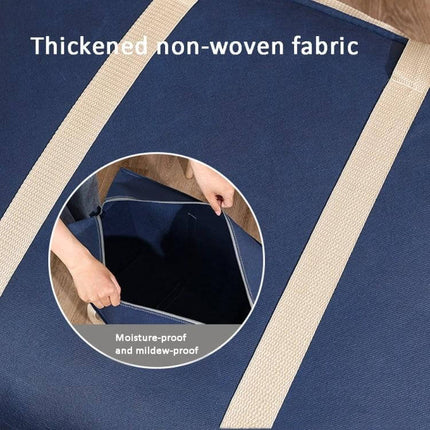 Extra Large Foldable Moving Storage Tote For Clothes with thickened non-woven moisture-proof fabric and durable bidirectional zipper
