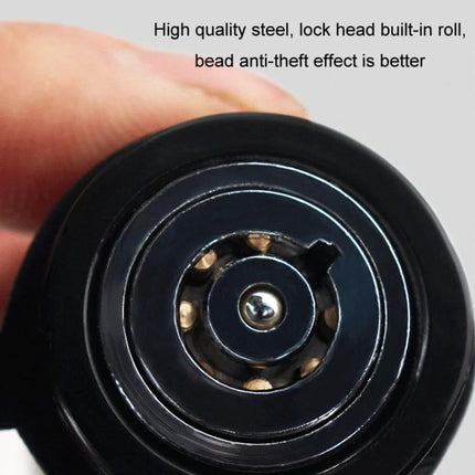 Reliable Padlock for Securing Tow Hooks on the Go cast steel lock head close-up showing anti-theft roll mechanism