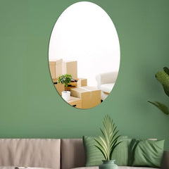 Elegant Oval Acrylic Mirror Wall Stickers for Home Decor