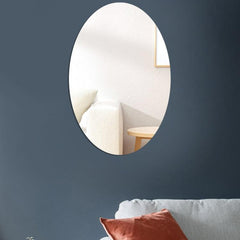 Elegant Oval Acrylic Mirror Wall Stickers for Home Decor