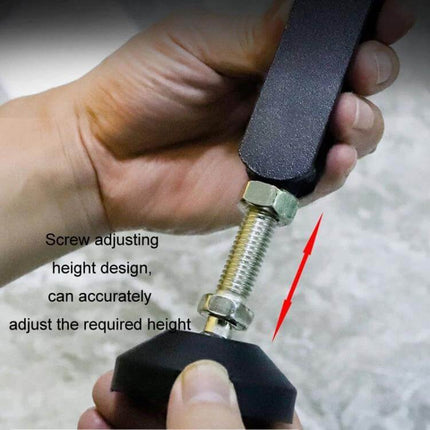 Foldable Motorcycle Lifting Frame for Rear Wheel Support adjustable screw height detail holding base