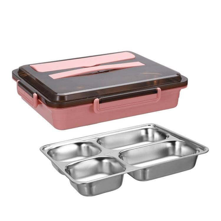 Premium 304 Stainless Steel Insulated Bento Box - Leakproof Design for Students and Professionals