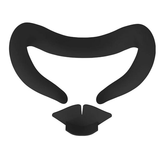 Silicone Face Cover for Meta Quest 3 with Nose Pad - black soft silicone replacement to block sweat, reduce light leak and increase comfort