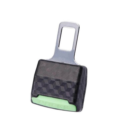 Car Safety Belt Insert Head Limiter With Lock Tongue For Quick Release - ABS metal quick-release seat belt extender, green release button