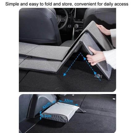 Car Camping Bed Folding Board For SUV Rear Row Gray Embossed - foldable gray embossed sleeping board extends rear space for camping