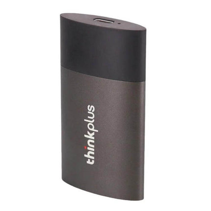 Lenovo Thinkplus 1TB Portable Solid State Storage Drive shown in compact USB 3.1 portable SSD enclosure for fast file backup and transfer