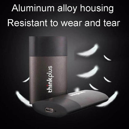Lenovo Thinkplus 1TB Portable Solid State Storage Drive compact USB 3.1 aluminum alloy housing for fast portable backups and transfers