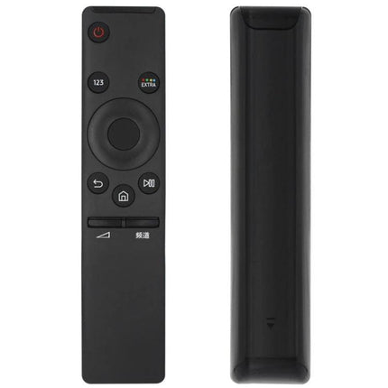 Samsung TV Remote Control for LCD, LED, and Plasma Models - slim black replacement remote showing front and back views