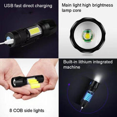 Ultra-Bright Durable Mini LED Flashlight with Rechargeable Battery