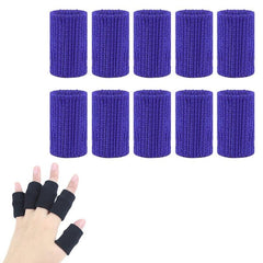 Set of 10 Basketball Finger Sleeves - Durable Stretch Knit Joint Protectors for Sports