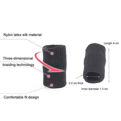 Set of 10 Basketball Finger Sleeves - Durable Stretch Knit Joint Protectors for Sports