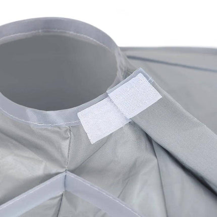 Haircut Cape 60cm For Salon And Home Use Everyday Comfort - gray waterproof PE cape with velcro neck closure, 60cm diameter for full coverage