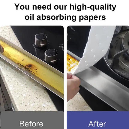 Disposable Oil Groove Suction Paper for Cooker Hoods 7x90cm Regular